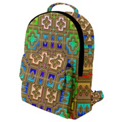 Background Image Tile Geometric Flap Pocket Backpack (small)