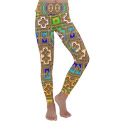 Background Image Tile Geometric Kids  Lightweight Velour Classic Yoga Leggings