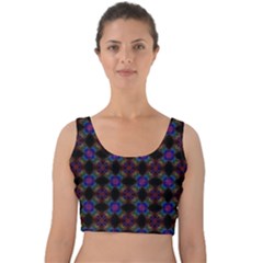 Background Image Pattern Background Velvet Crop Top