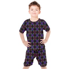 Background Image Pattern Background Kids  Tee And Shorts Set