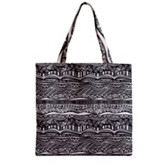 Ethno Seamless Pattern Zipper Grocery Tote Bag by Pakrebo