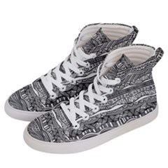 Ethno Seamless Pattern Men s Hi-top Skate Sneakers