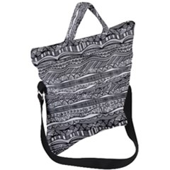 Ethno Seamless Pattern Fold Over Handle Tote Bag