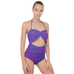 Background Image Decorative Art Scallop Top Cut Out Swimsuit