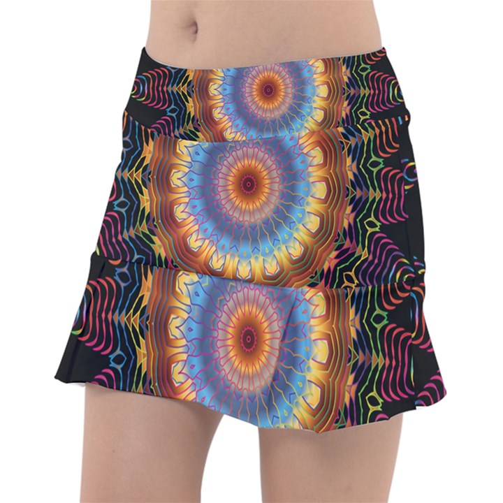 Colorful Prismatic Chromatic Tennis Skirt