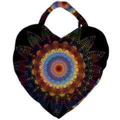 Colorful Prismatic Chromatic Giant Heart Shaped Tote by Pakrebo