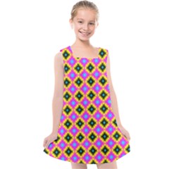 Tile Background Image Design Kids  Cross Back Dress