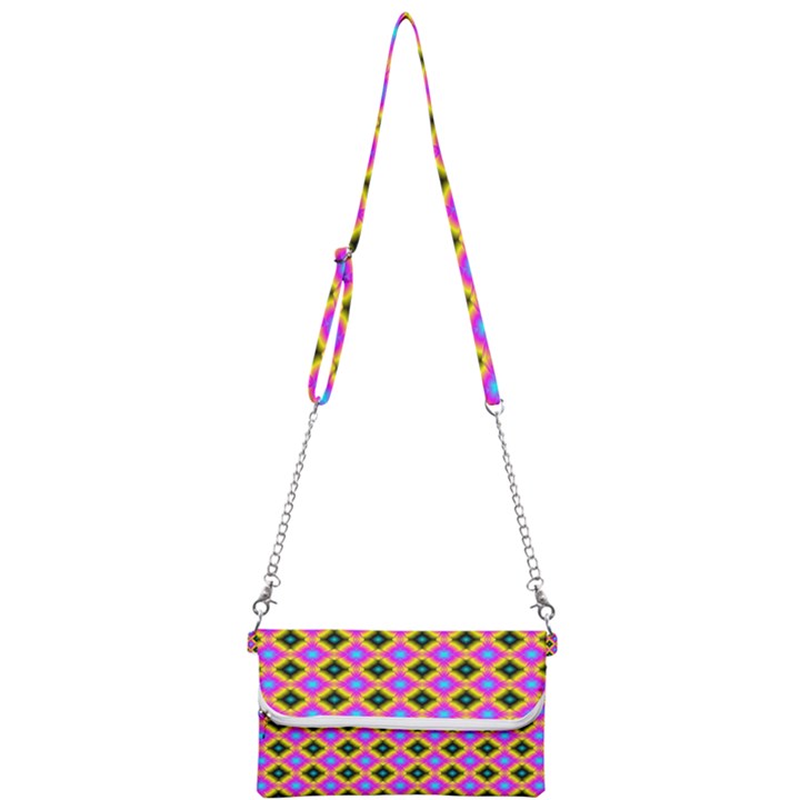 Tile Background Image Design Mini Crossbody Handbag