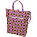 Tile Background Image Design Buckle Top Tote Bag View2