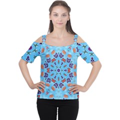 Farbenpracht Kaleidoscope Cutout Shoulder Tee