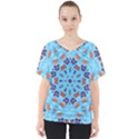 Farbenpracht Kaleidoscope V-Neck Dolman Drape Top View1