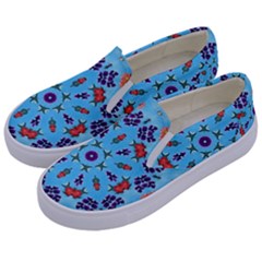 Farbenpracht Kaleidoscope Kids  Canvas Slip Ons by Pakrebo