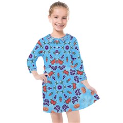 Farbenpracht Kaleidoscope Kids  Quarter Sleeve Shirt Dress