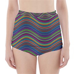 Decorative Ornamental Abstract High-waisted Bikini Bottoms