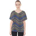 Decorative Ornamental Abstract V-Neck Dolman Drape Top View1