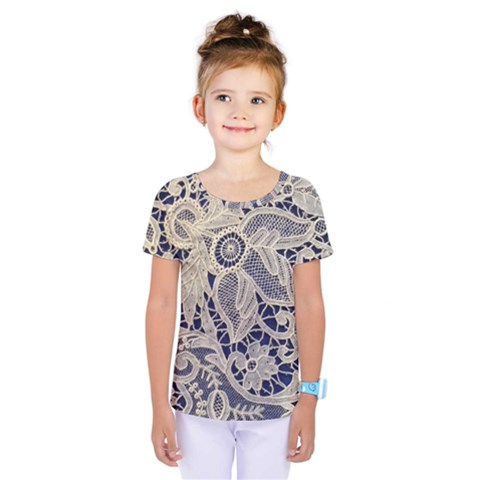 Point De Rose Kids  One Piece Tee by Pakrebo