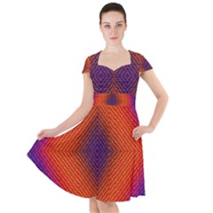 Background Fractals Surreal Design Cap Sleeve Midi Dress