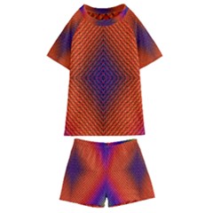 Background Fractals Surreal Design Kids  Swim Tee And Shorts Set