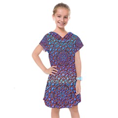 Tile Background Image Pattern 3d Kids  Drop Waist Dress by Pakrebo