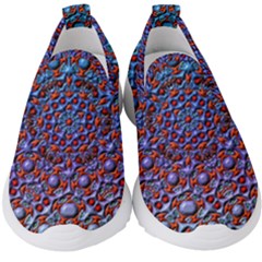 Tile Background Image Pattern 3d Kids  Slip On Sneakers