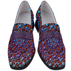 Tile Background Image Pattern 3d Women s Chunky Heel Loafers