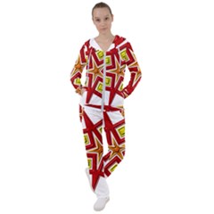 Pattern Tile Decorative Design Star Women s Tracksuit