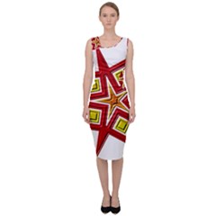 Pattern Tile Decorative Design Star Sleeveless Pencil Dress