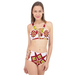 Pattern Tile Decorative Design Star Cage Up Bikini Set