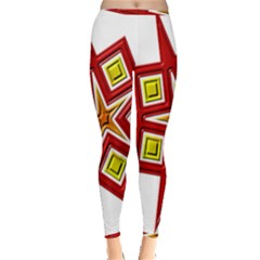 Pattern Tile Decorative Design Star Inside Out Leggings