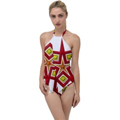 Pattern Tile Decorative Design Star Go With The Flow One Piece Swimsuit