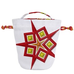 Pattern Tile Decorative Design Star Drawstring Bucket Bag