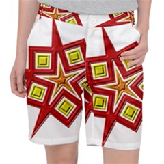 Pattern Tile Decorative Design Star Pocket Shorts