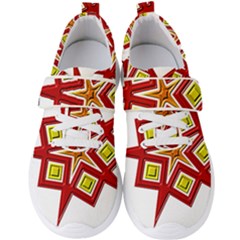 Pattern Tile Decorative Design Star Men s Velcro Strap Shoes