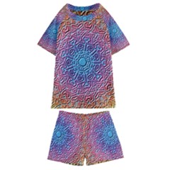 Background Pattern Texture Kids  Swim Tee And Shorts Set