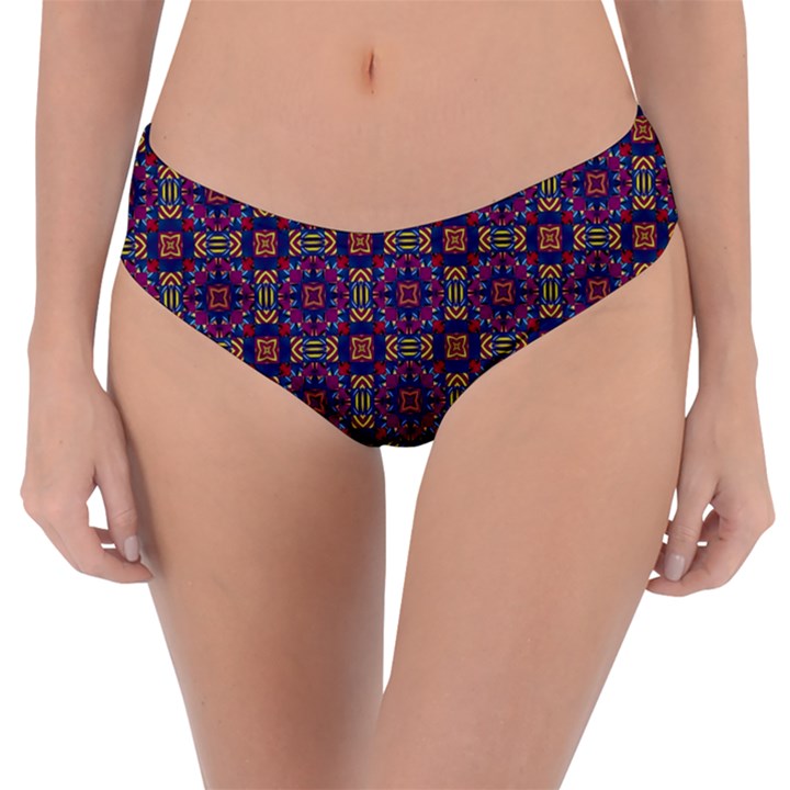 Tile Pattern Background Image Purple Reversible Classic Bikini Bottoms