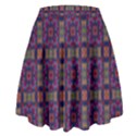 Tile Pattern Background Image Purple High Waist Skirt View2