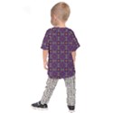 Tile Pattern Background Image Purple Kids  Raglan Tee View2