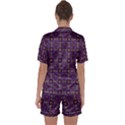 Tile Pattern Background Image Purple Satin Short Sleeve Pyjamas Set View2