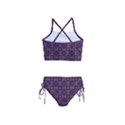 Tile Pattern Background Image Purple Girls  Tankini Swimsuit View2