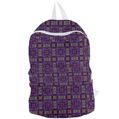 Tile Pattern Background Image Purple Foldable Lightweight Backpack