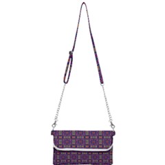 Tile Pattern Background Image Purple Mini Crossbody Handbag