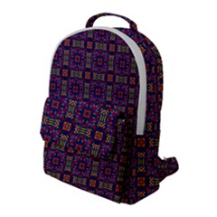 Tile Pattern Background Image Purple Flap Pocket Backpack (large)