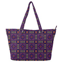 Tile Pattern Background Image Purple Full Print Shoulder Bag