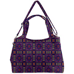 Tile Pattern Background Image Purple Double Compartment Shoulder Bag