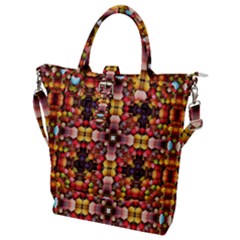 Tile Background Image Creativity Buckle Top Tote Bag