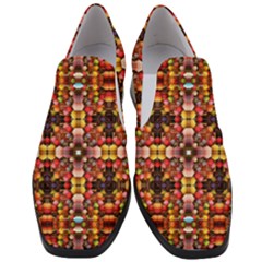 Tile Background Image Creativity Slip On Heel Loafers