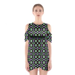 Background Image Pattern Shoulder Cutout One Piece Dress by Pakrebo