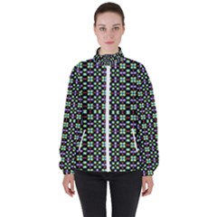 Background Image Pattern High Neck Windbreaker (women)