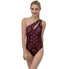 Image Background Pattern To One Side Swimsuit