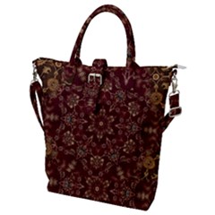 Image Background Pattern Buckle Top Tote Bag